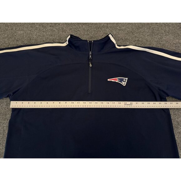 NWT New England Patriots 1/4 Zip Pullover Mens XXL Navy Fleece Lined‎ Jacket NFL - Picture 13 of 14
